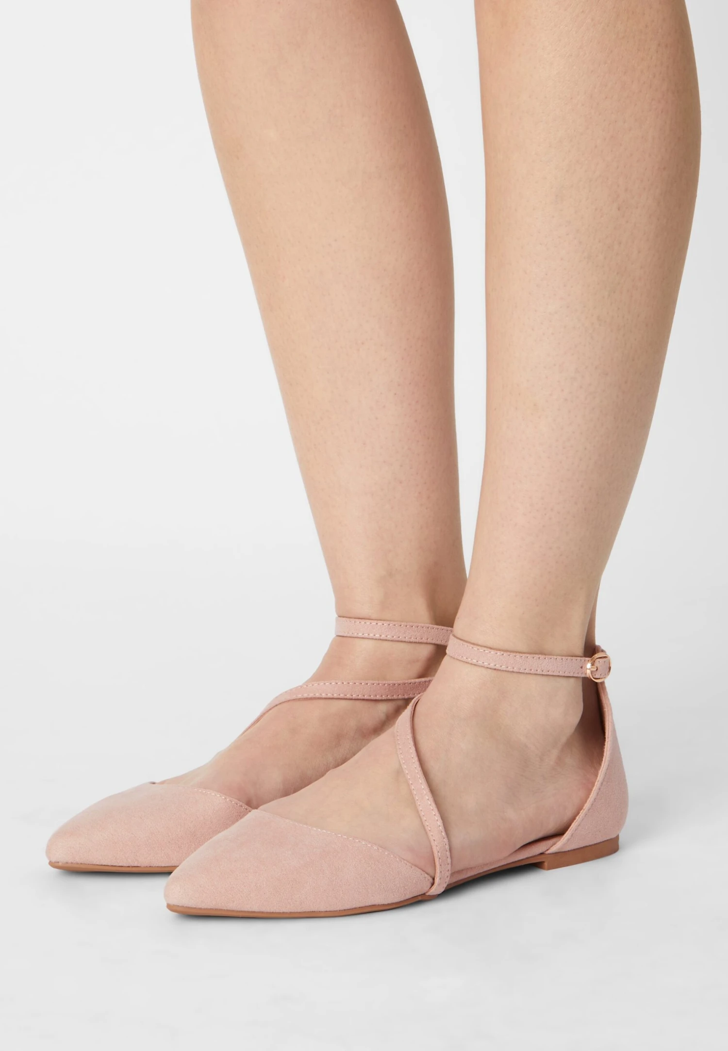 Ankle Strap Ballet Pumps - Light Pink 3 Ankle Strap Ballet Pumps - Light Pink