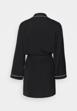 Anna Field Amanda Satin Dressing Gown - Dressing Gown - Black -Anna Field 02d6ba585165492c8f07ab44f0a3d177