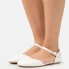 Ankle Strap Ballet Pumps - White