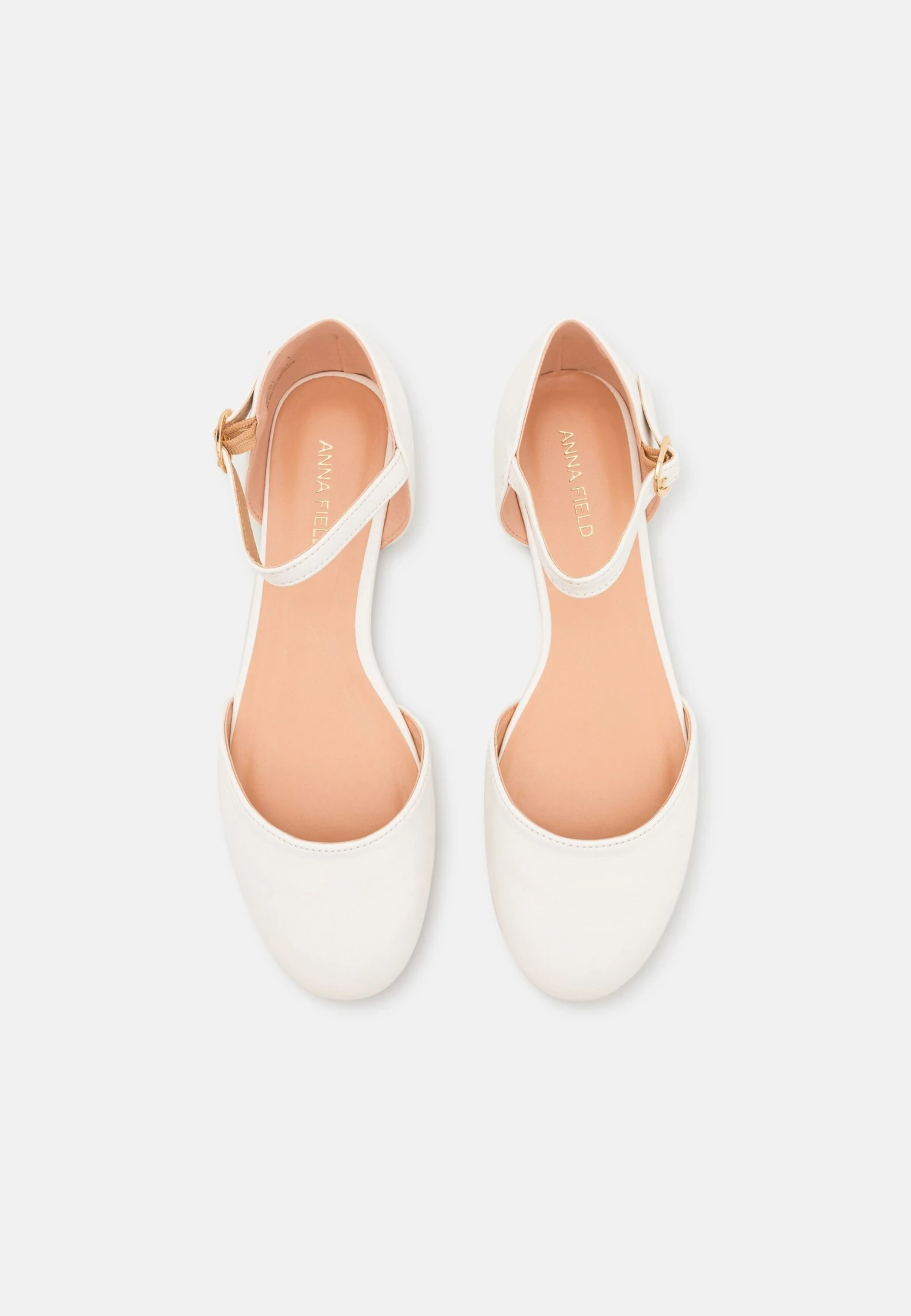 Ankle Strap Ballet Pumps - White 8 Ankle Strap Ballet Pumps - White - Image 6