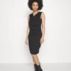 Drapped Neckline Smart Bodycon Sleeveless Mini Dress - Jersey Dress - Black -Anna Field 172e59578b62453284a60ba5da8b6274
