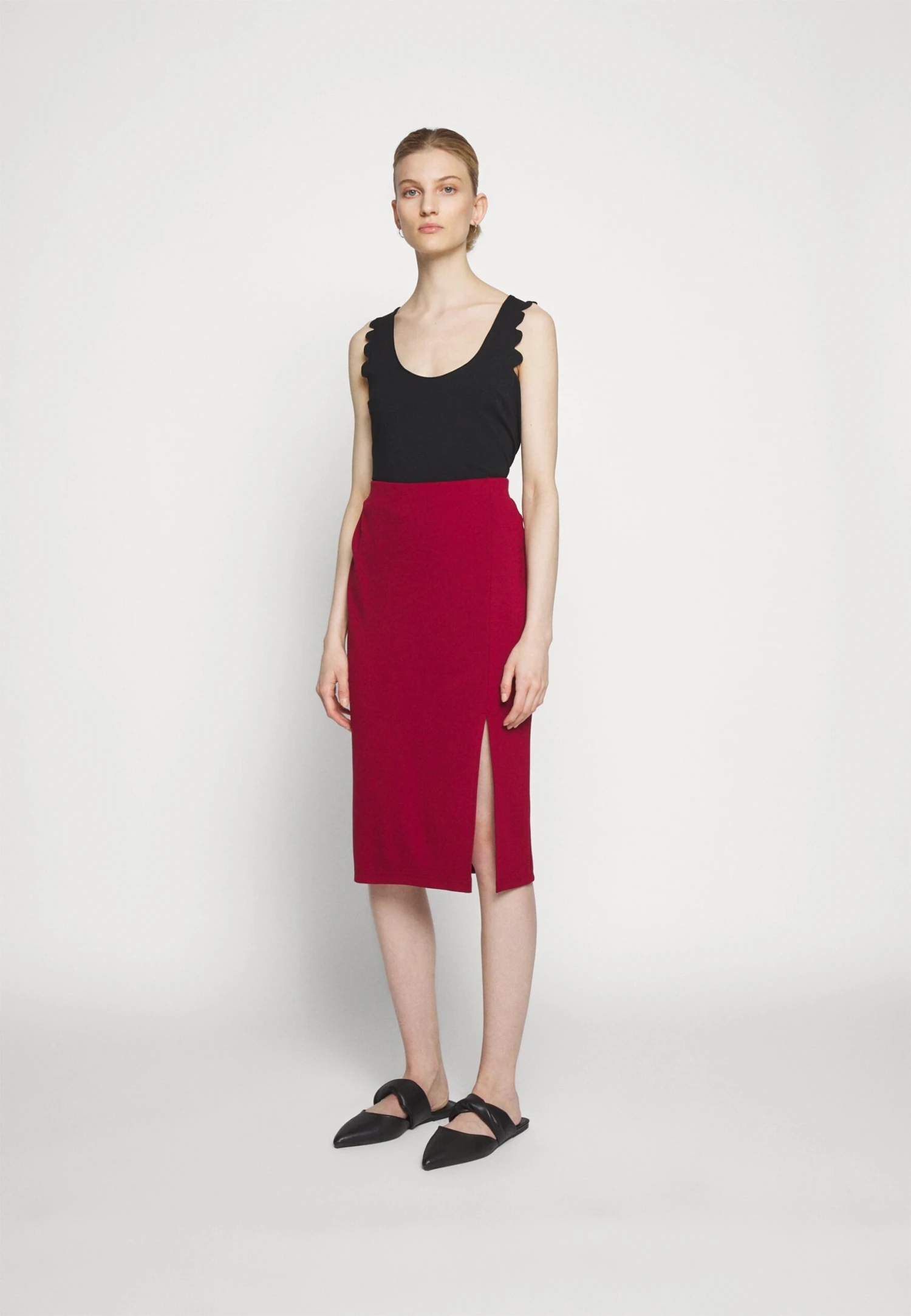 Anna Field Pencil Skirt - Dark Red 7 Anna Field Pencil Skirt - Dark Red - Image 5