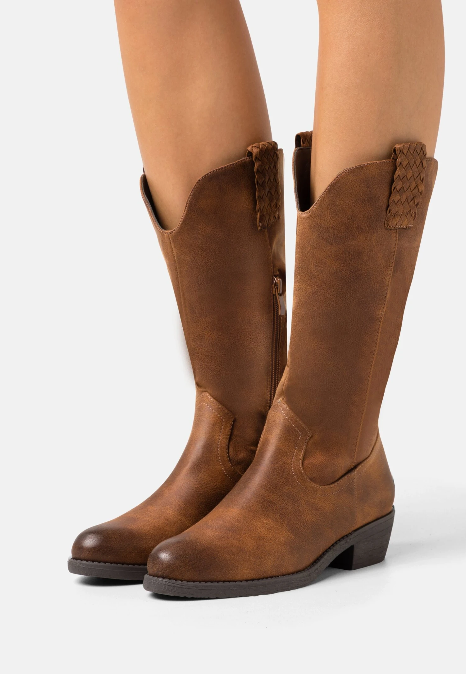 Anna Field Cowboy/Biker Boots - Brown 3 Anna Field Cowboy/Biker Boots - Brown