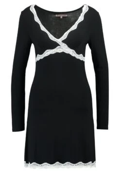 Anna Field Heidi Long Sleeves Viscose Nightdress - Nightie - Black -Anna Field 32fa00dfae104f94a6dcda686bd2fdf8