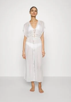 Anna Field Embroidered Cover Up/ 802 - Black - Beach Accessory - 001 - White