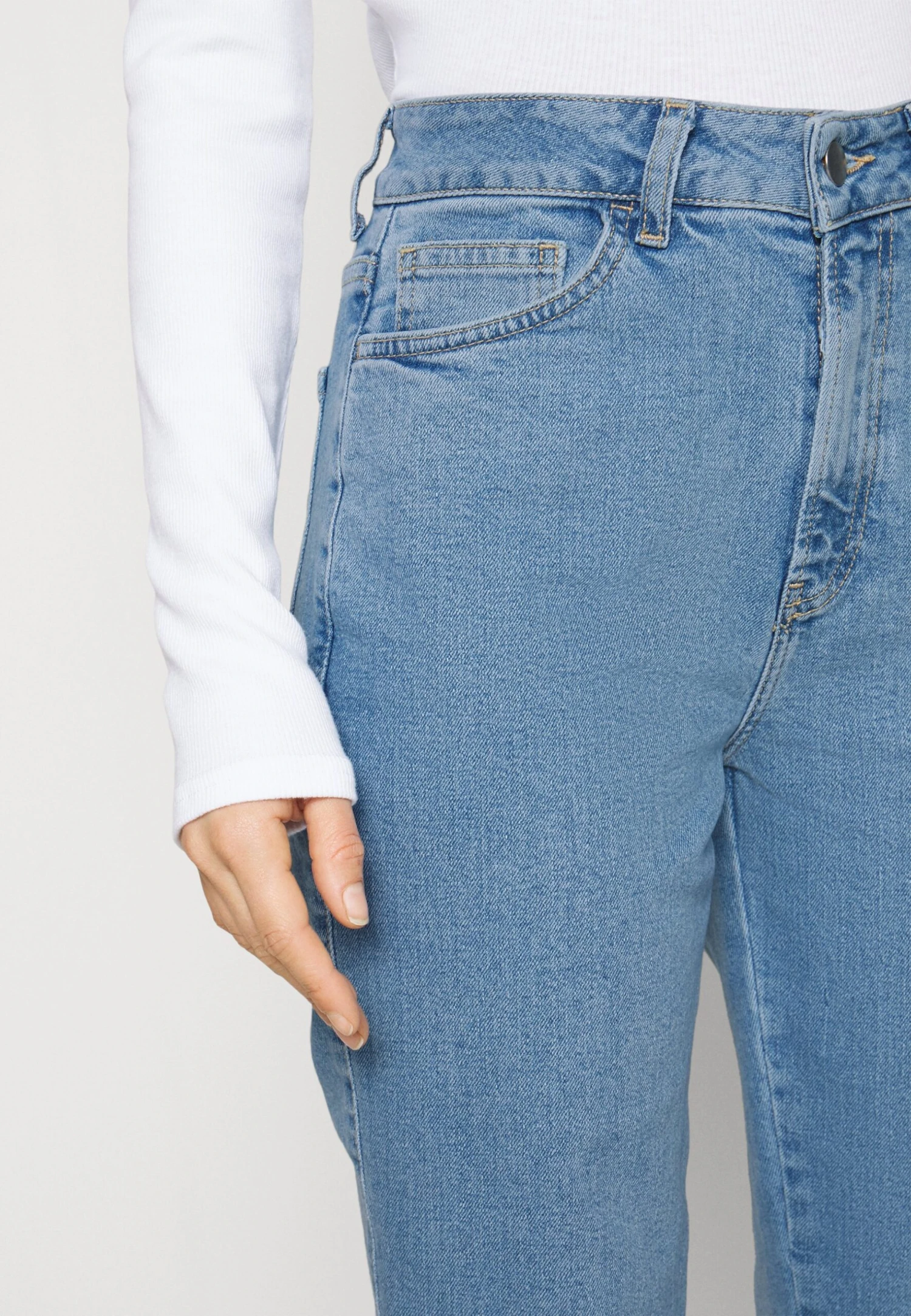 Slim Fit Jeans - Light Blue Denim 7 Slim Fit Jeans - Light Blue Denim - Image 5