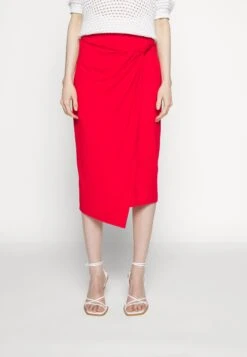 Anna Field Front Knot Midi Skirt - Pencil Skirt - Red 11 Anna Field Front Knot Midi Skirt - Pencil Skirt - Red -Anna Field 5416aafe16b74467a3d37a8be5316c53