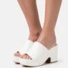 Wide Fit - Heeled Mules -White 2 Wide Fit - Heeled Mules -White -Anna Field 652a308afe5846bab115adf6dceeb680