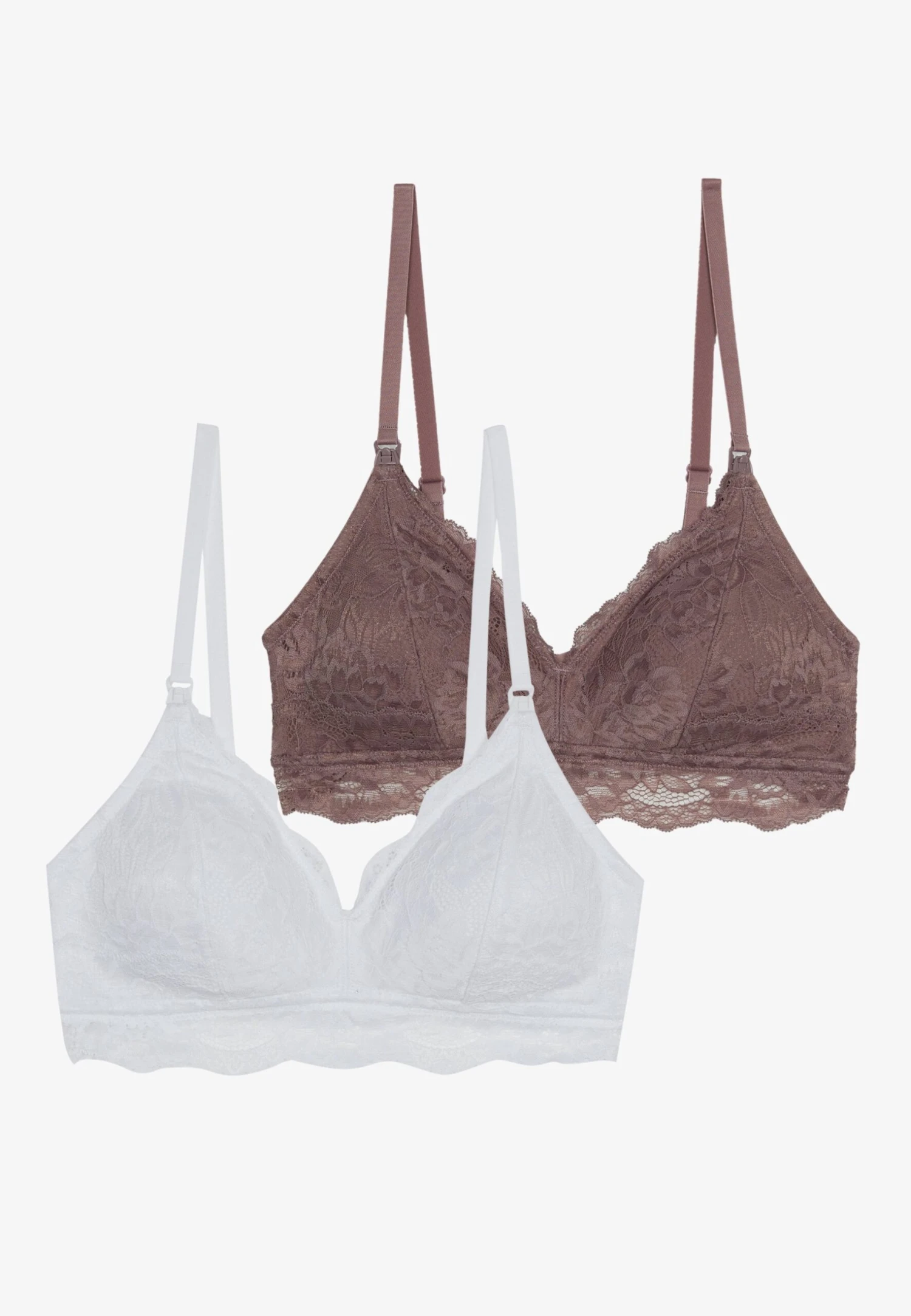 Anna Field 2 Pack- Triangle Bra - Pink/White 6 Anna Field 2 Pack- Triangle Bra - Pink/White - Image 4