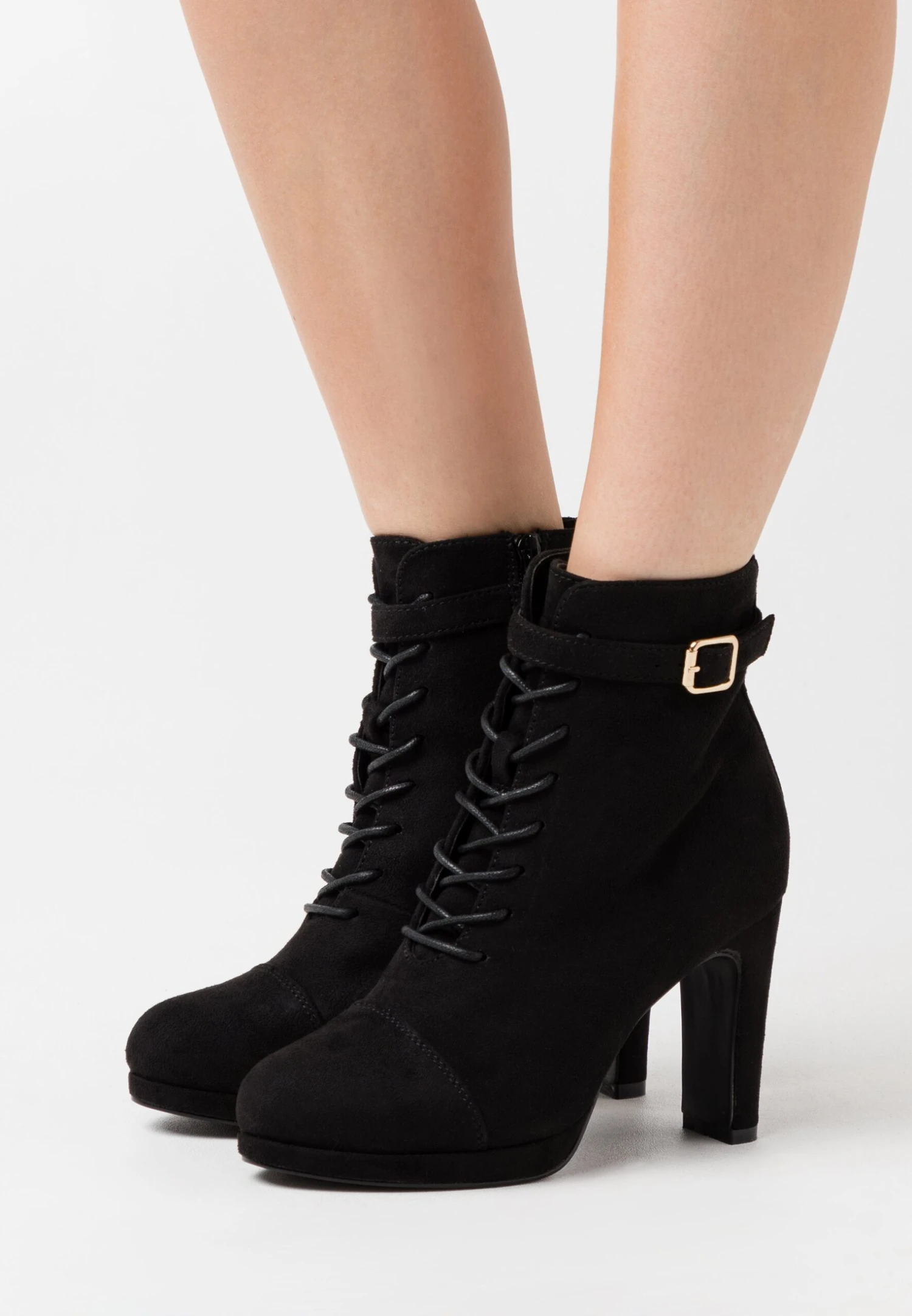 Lace-Up Ankle Boots - Black 3 Lace-Up Ankle Boots - Black