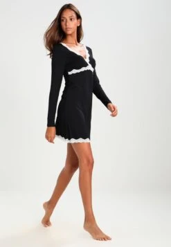 Anna Field Heidi Long Sleeves Viscose Nightdress - Nightie - Black -Anna Field 732fd121b2514a769e1acf874fe1de54