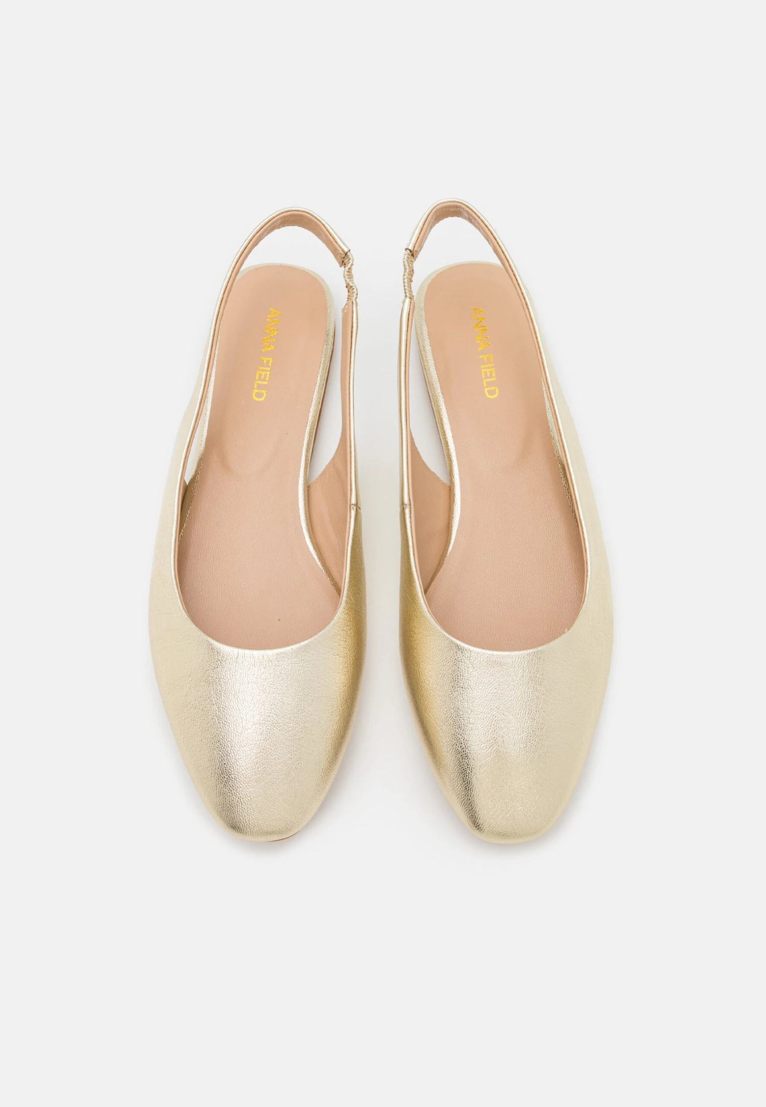 Anna Field Leather - Slingback Ballet Pumps - Gold 8 Anna Field Leather - Slingback Ballet Pumps - Gold - Image 6