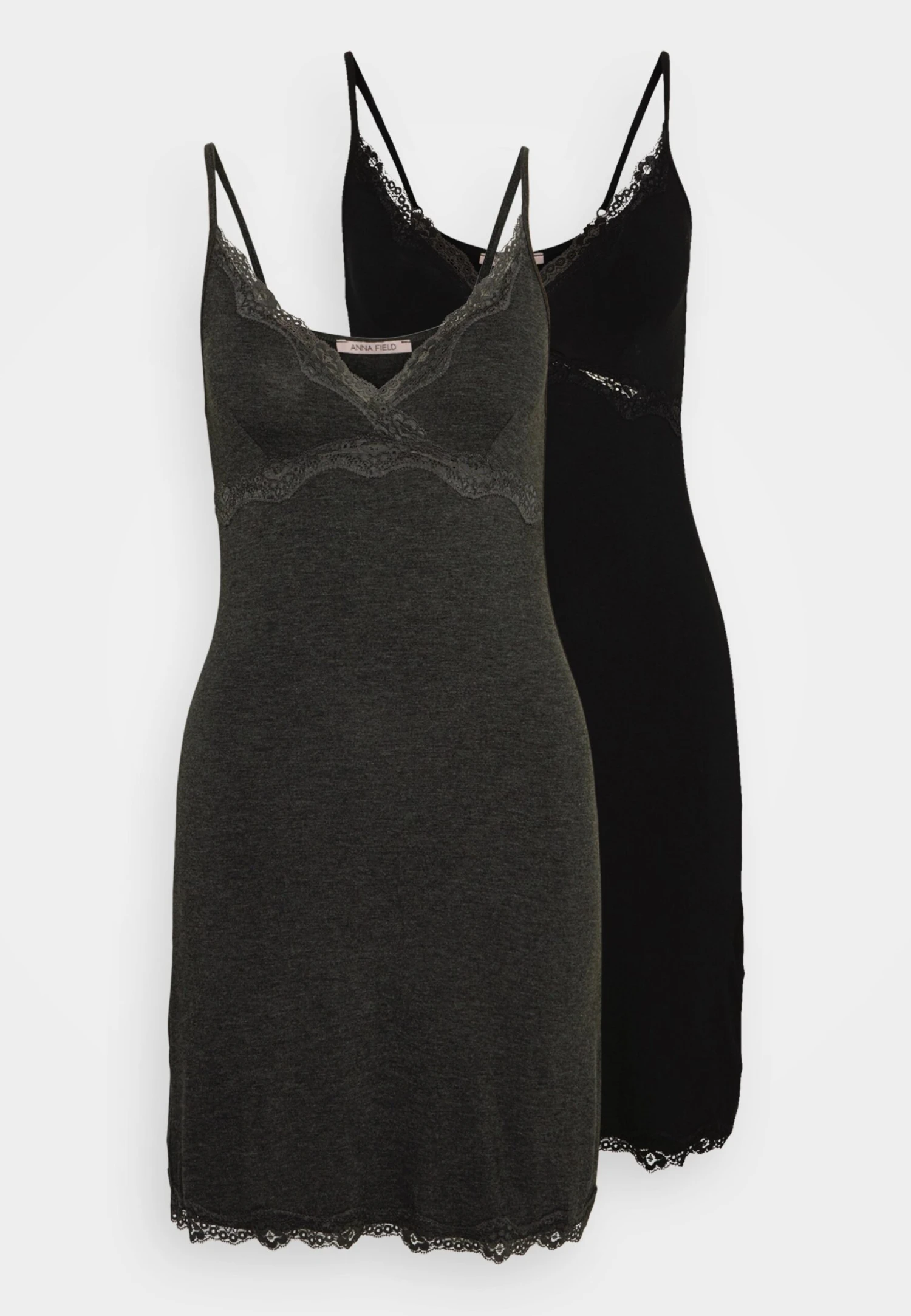 Anna Field 2 Pack - Nightie - Black/Grey 7 Anna Field 2 Pack - Nightie - Black/Grey - Image 5