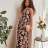 Anna Field Maxi Dress - Black/Pink/Multicoloured -Anna Field 96709651080d423290ca2f3609bc50f0