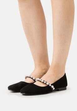 Anna Field Ankle Strap Ballet Pumps - Black