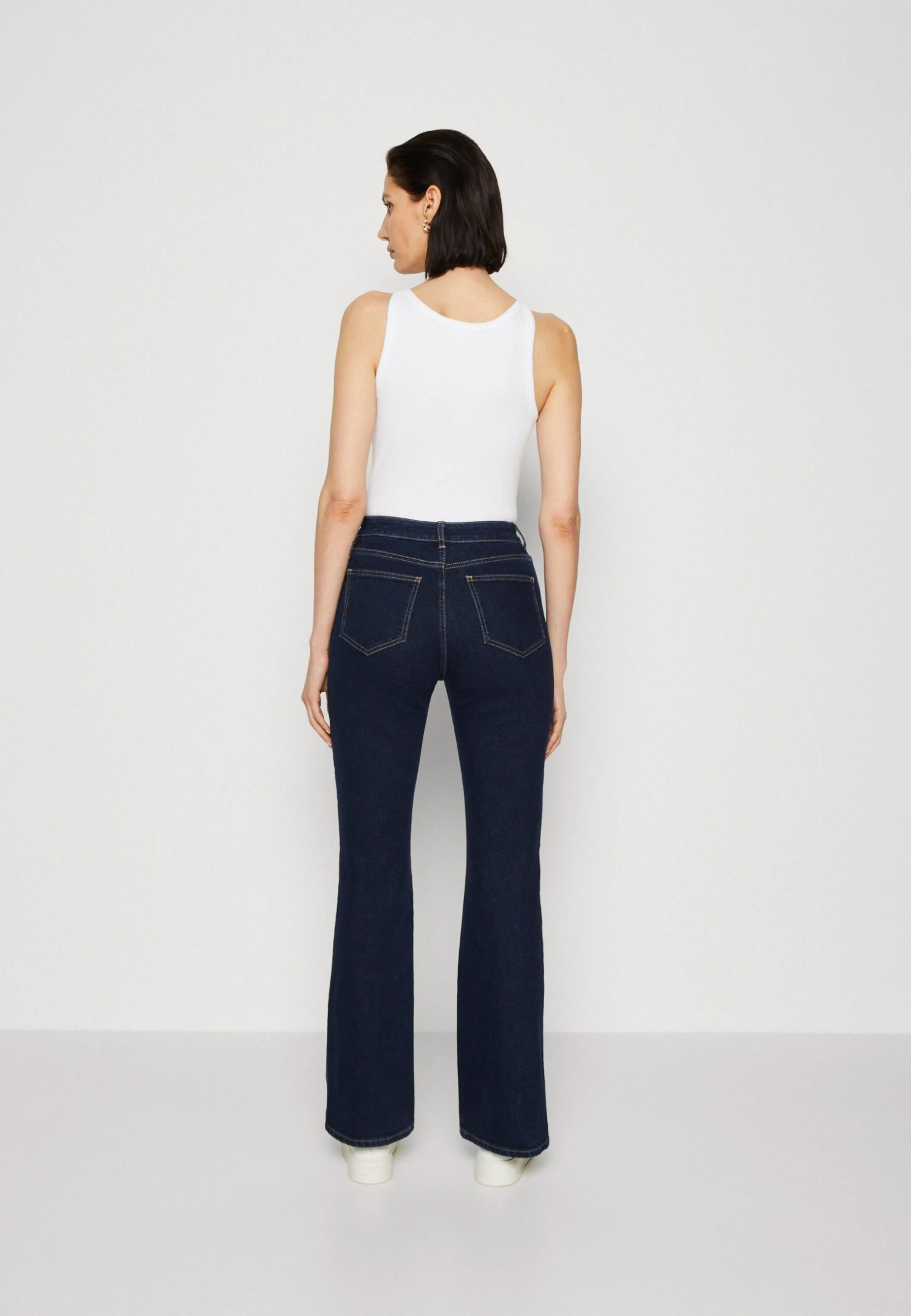 Anna Field Flared Jeans - Dark Blue 5 Anna Field Flared Jeans - Dark Blue - Image 3