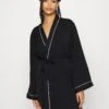 Anna Field Amanda Satin Dressing Gown - Dressing Gown - Black