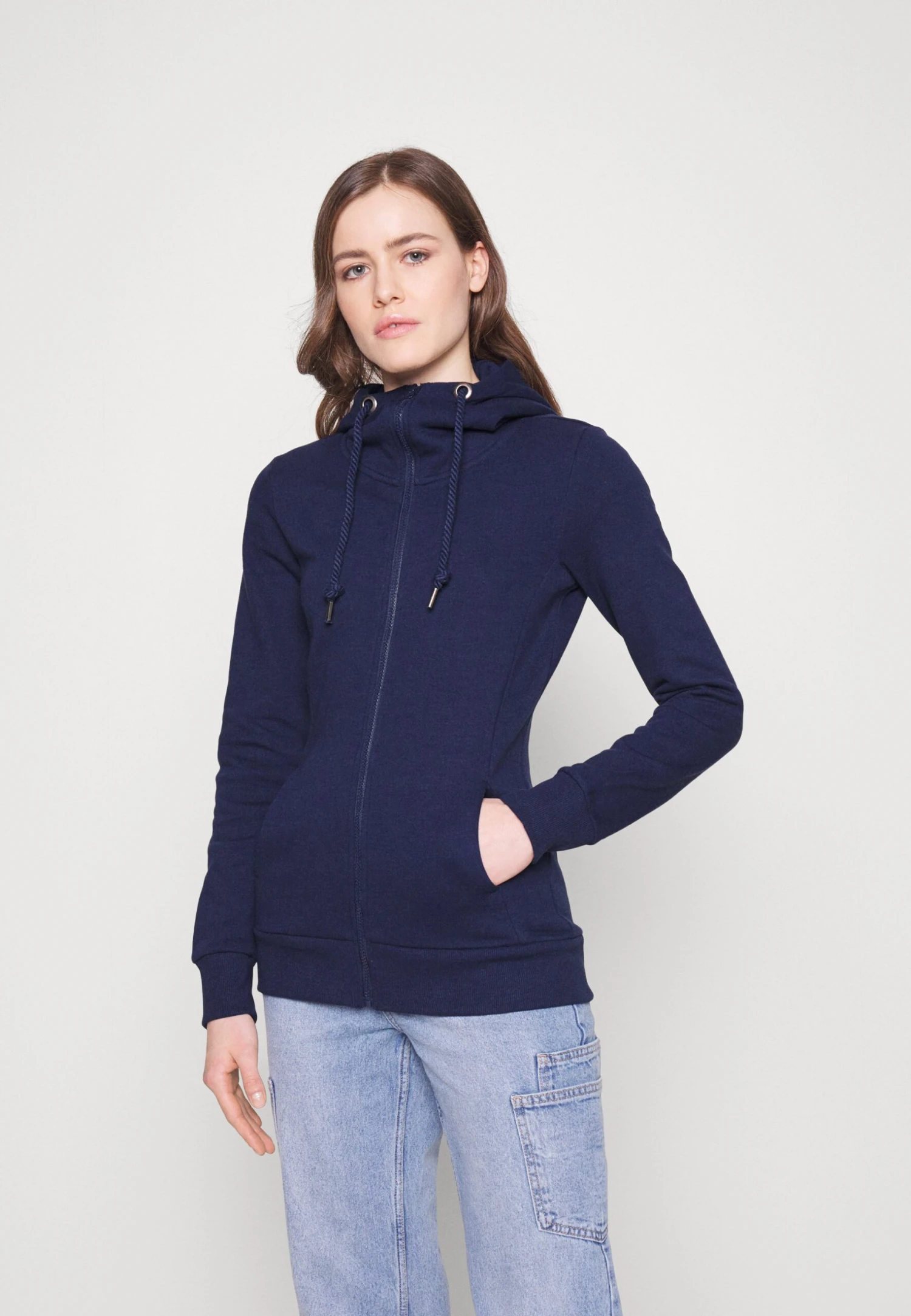 Zip-Up Sweatshirt -Dark Blue 3 Zip-Up Sweatshirt -Dark Blue