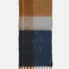 Anna Field Scarf - Brown/White/Blue