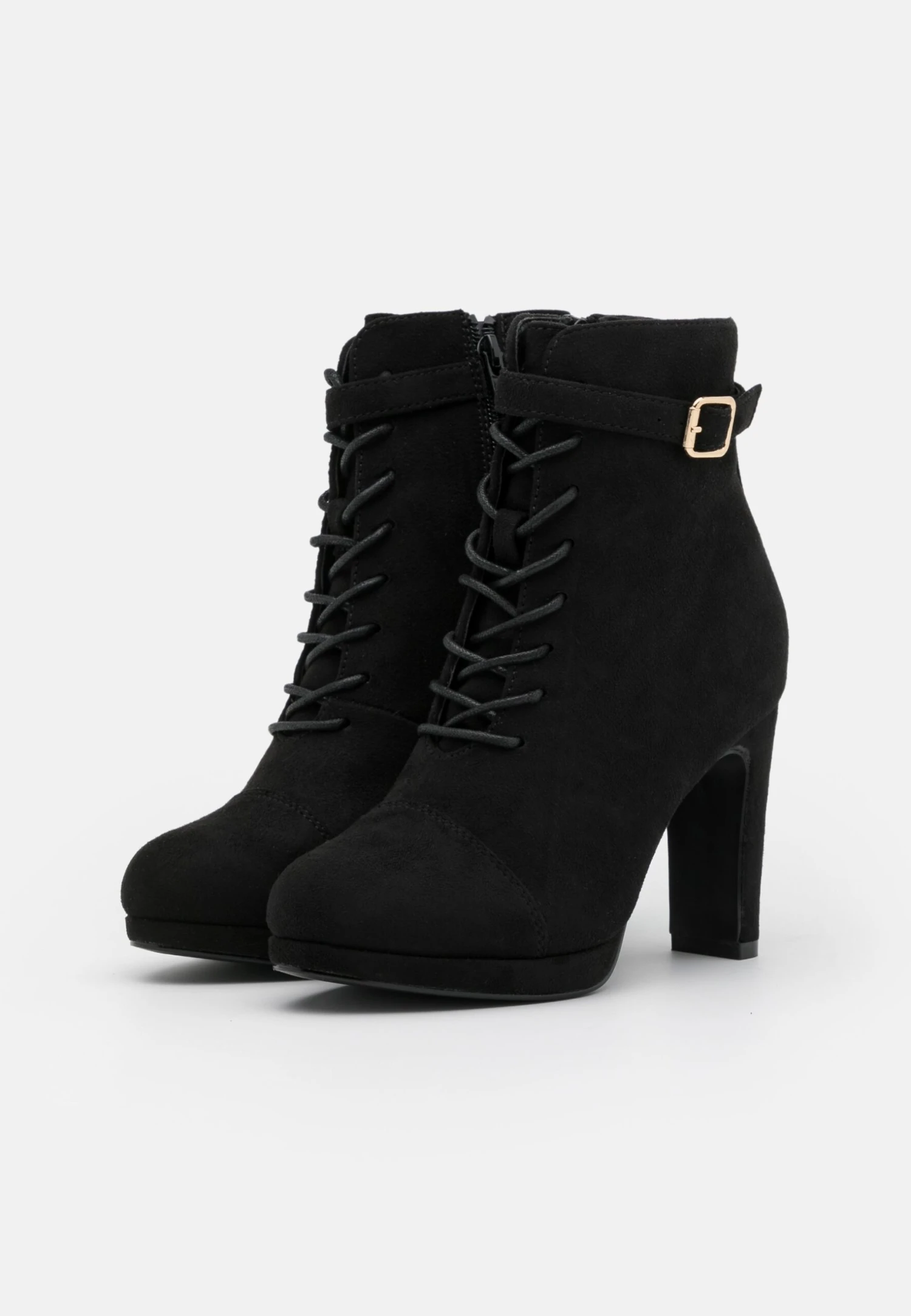 Lace-Up Ankle Boots - Black 5 Lace-Up Ankle Boots - Black - Image 3