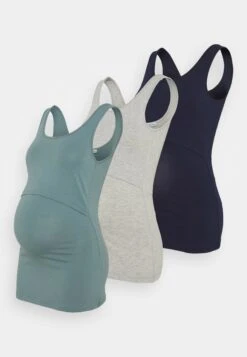 3 Pack - Top - Dark Blue/Teal /Light Grey -Anna Field e52ad7b5c1ae467bae357d44cc5c9252
