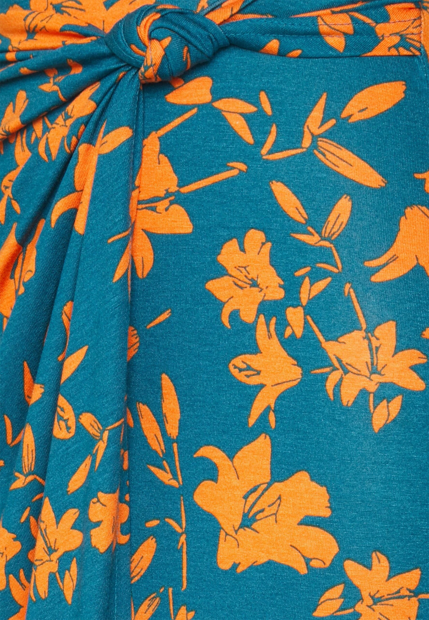 Anna Field Front Knot Midi Skirt - Pencil Skirt - Blue 5 Anna Field Front Knot Midi Skirt - Pencil Skirt - Blue - Image 3