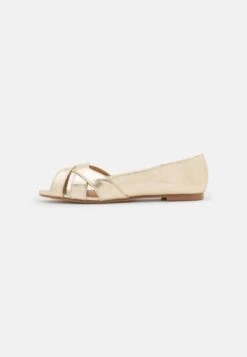 Anna Field Peeptoe Ballet Pumps - Gold 9 Anna Field Peeptoe Ballet Pumps - Gold -Anna Field eee4677963a44e109309318c835a92ad