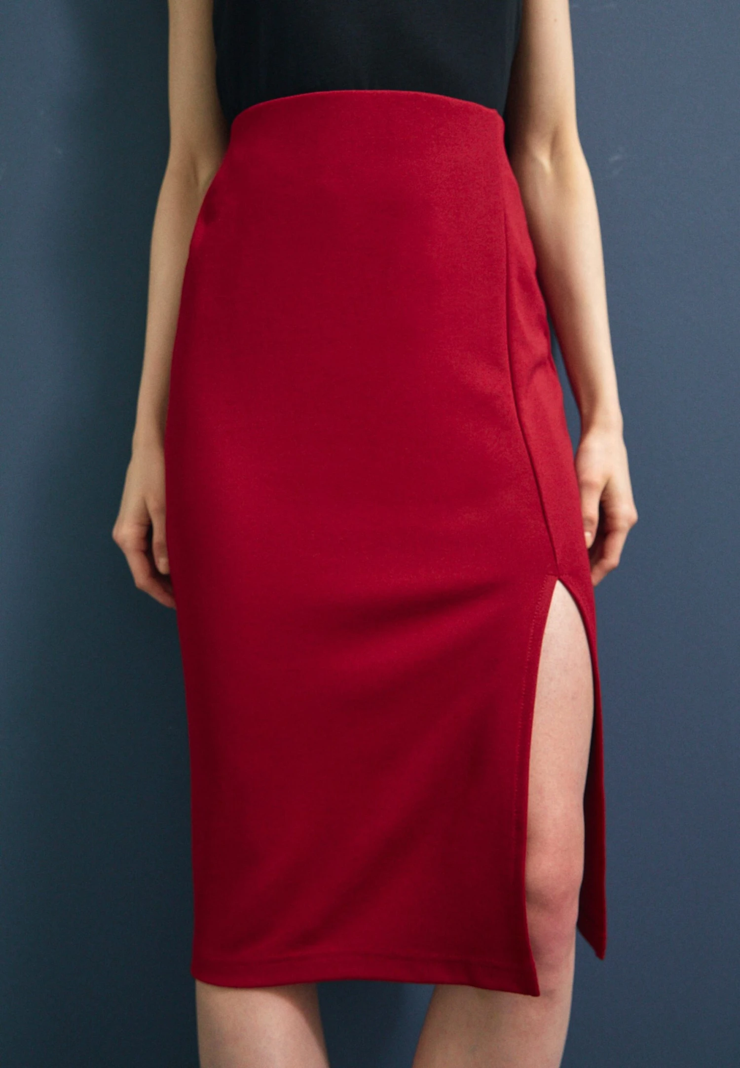 Anna Field Pencil Skirt - Dark Red 3 Anna Field Pencil Skirt - Dark Red