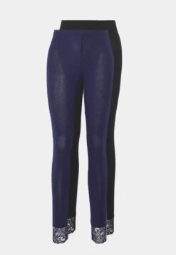 Anna Field 2 Pack - Leggings - Trousers - Black/Dark Blue -Anna Field f0ddefff1d624b34b51e4da0bf0bb56c