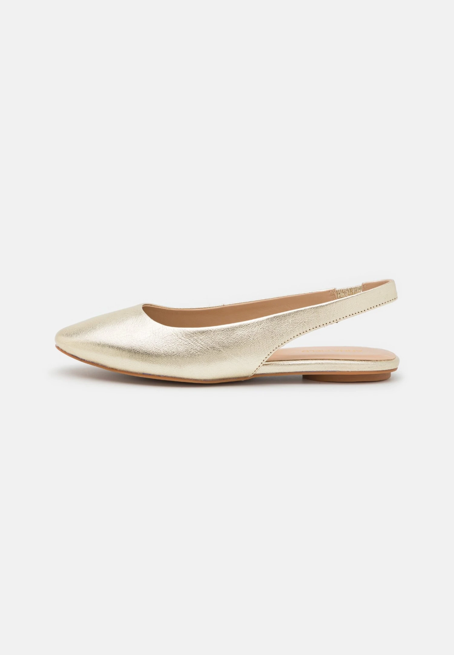 Anna Field Leather - Slingback Ballet Pumps - Gold 4 Anna Field Leather - Slingback Ballet Pumps - Gold - Image 2